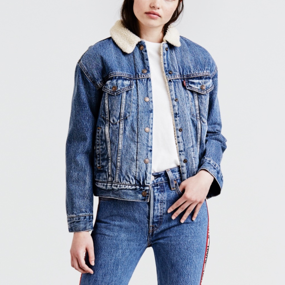 Levis Trucker Sherpa Lined Denim Jacket